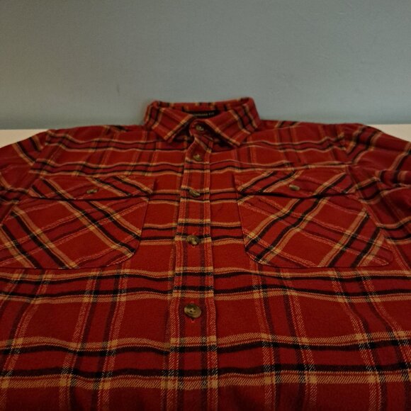 Banana Republic Men's Small Standard Fit Plaid 100% Cotton Flannel Shirt/Jacket - Picture 5 of 11